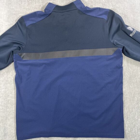 Nike Sweater Mens XL Quarter 1/4 Zip Navy Performance Dri-Fit Pullover Shirt - Picture 6 of 8
